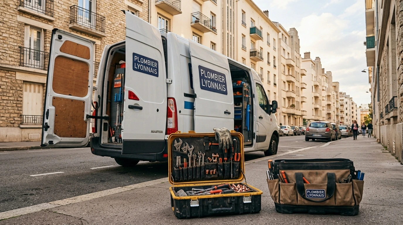 Fourgon utilitaire stationné en ville
